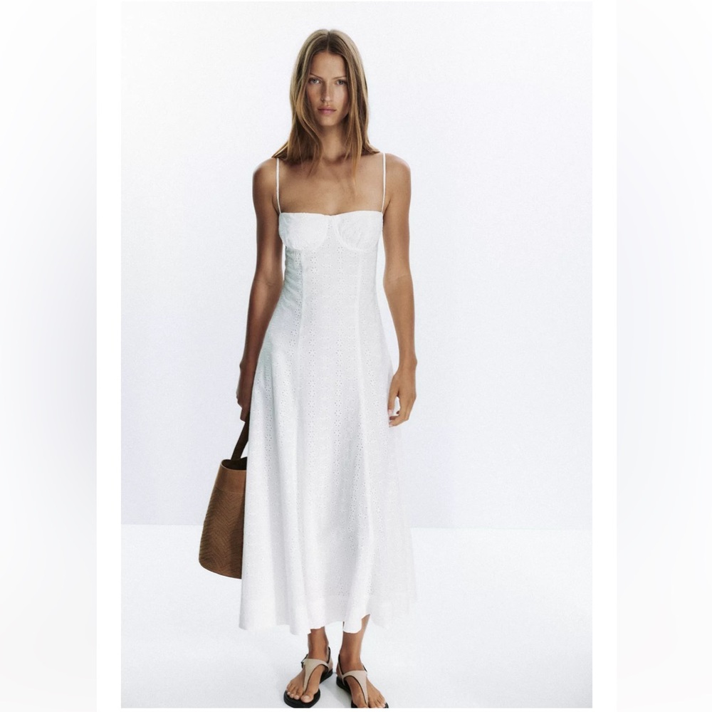 Zara Strapless White Dress